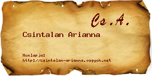 Csintalan Arianna névjegykártya